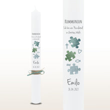 Lade das Bild in den Galerie-Viewer, Kommunionkerze "Emilio" - personalisiert
