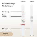 Kommunionkerze Wildblumen rosa – Ansicht 3