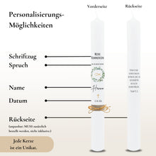 Load image into Gallery viewer, Kommunionkerze Eukalyptus gold – Ansicht 3
