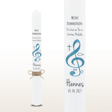 Lade das Bild in den Galerie-Viewer, Kommunionkerze &quot;Hennes&quot; - personalisiert
