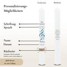 Lade das Bild in den Galerie-Viewer, Kommunionkerze "Hennes" - personalisiert
