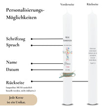 Lade das Bild in den Galerie-Viewer, Kommunionkerze "Henni" - personalisiert

