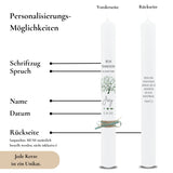 Kommunionkerze Lebensbaum Symbole grün – Ansicht 3