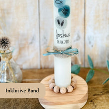 Lade das Bild in den Galerie-Viewer, Kommunionkerze &quot;Joshua&quot; - personalisiert
