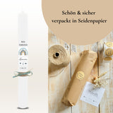 Kommunionkerze Regenbogen Sterne blau – Ansicht 7
