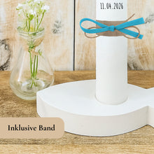 Load image into Gallery viewer, Kommunionkerze Lebensbaum Symbole rosa – Ansicht 4
