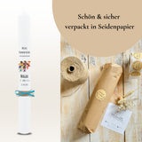 Kommunionkerze Lebensbaum Symbole rosa – Ansicht 7