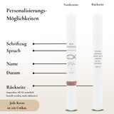 Kommunionkerze Fisch rosa – Ansicht 3