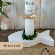 Lade das Bild in den Galerie-Viewer, Kommunionkerze &quot;Manuel&quot; - personalisiert
