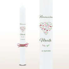 Lade das Bild in den Galerie-Viewer, Kommunionkerze &quot;Marita&quot; - personalisiert
