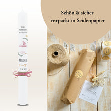 Lade das Bild in den Galerie-Viewer, Kommunionkerze &quot;Melina&quot; - personalisiert
