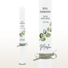 Lade das Bild in den Galerie-Viewer, Kommunionkerze &quot;Merlin&quot; - personalisiert

