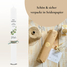 Lade das Bild in den Galerie-Viewer, Kommunionkerze &quot;Merlin&quot; - personalisiert
