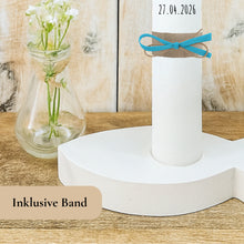 Load image into Gallery viewer, Kommunionkerze Lebensbaum Symbole rosa – Ansicht 4
