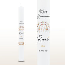 Lade das Bild in den Galerie-Viewer, Kommunionkerze &quot;Ronni&quot; - personalisiert
