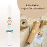 Kommunionkerze Regenbogen grau – Ansicht 7