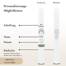 Lade das Bild in den Galerie-Viewer, Kommunionkerze &quot;Rune&quot; - personalisiert

