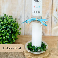 Lade das Bild in den Galerie-Viewer, Kommunionkerze &quot;Rune&quot; - personalisiert
