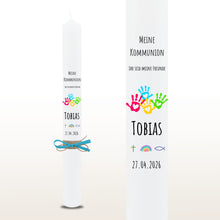Charger l&#39;image dans la galerie, Kommunionkerze &quot;Tobias&quot; - personalisiert
