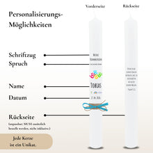 Charger l&#39;image dans la galerie, Kommunionkerze &quot;Tobias&quot; - personalisiert
