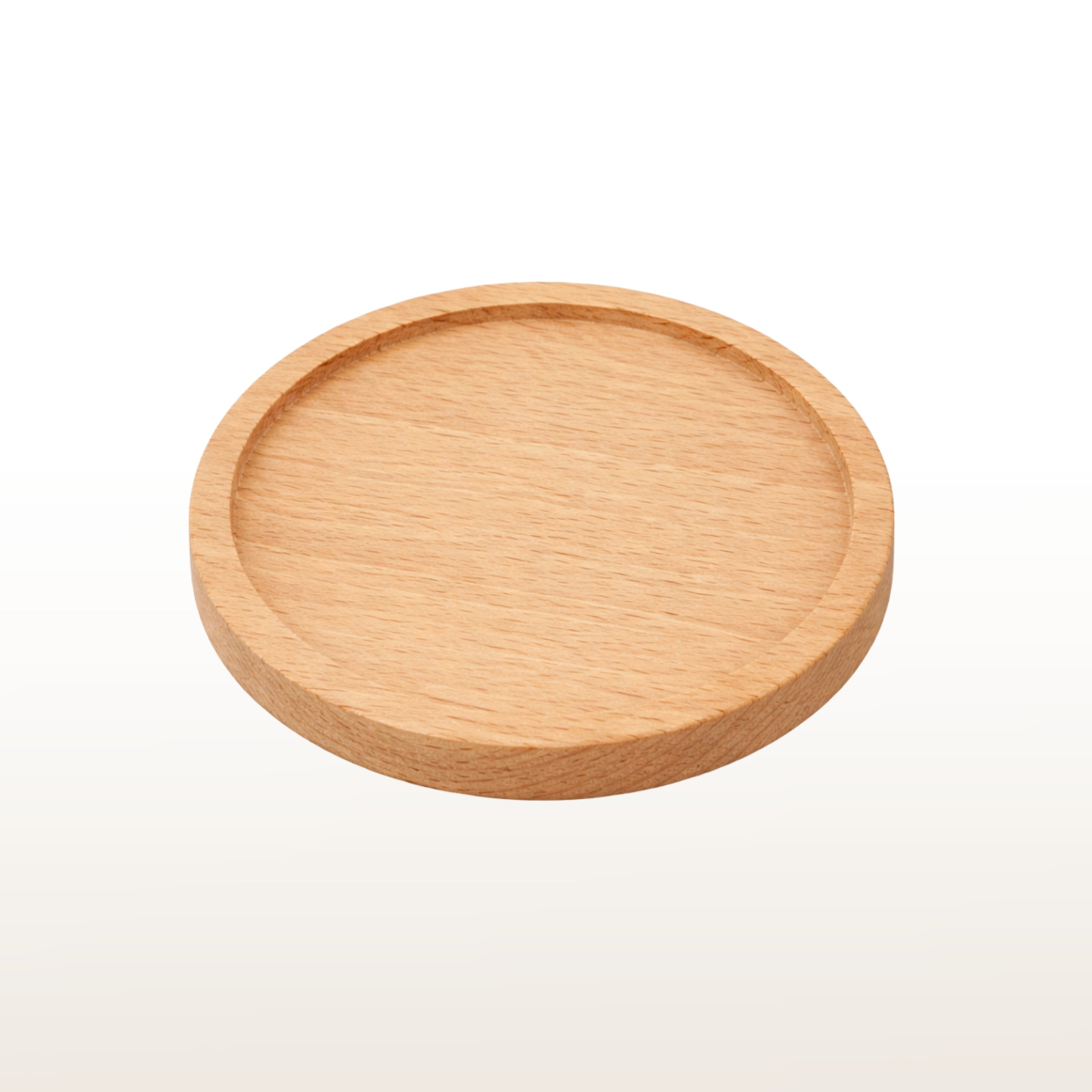 Kerzenuntersetzer "Wood" Holz 8cm Durchmesser für Taufkerze und Kommunionkerze