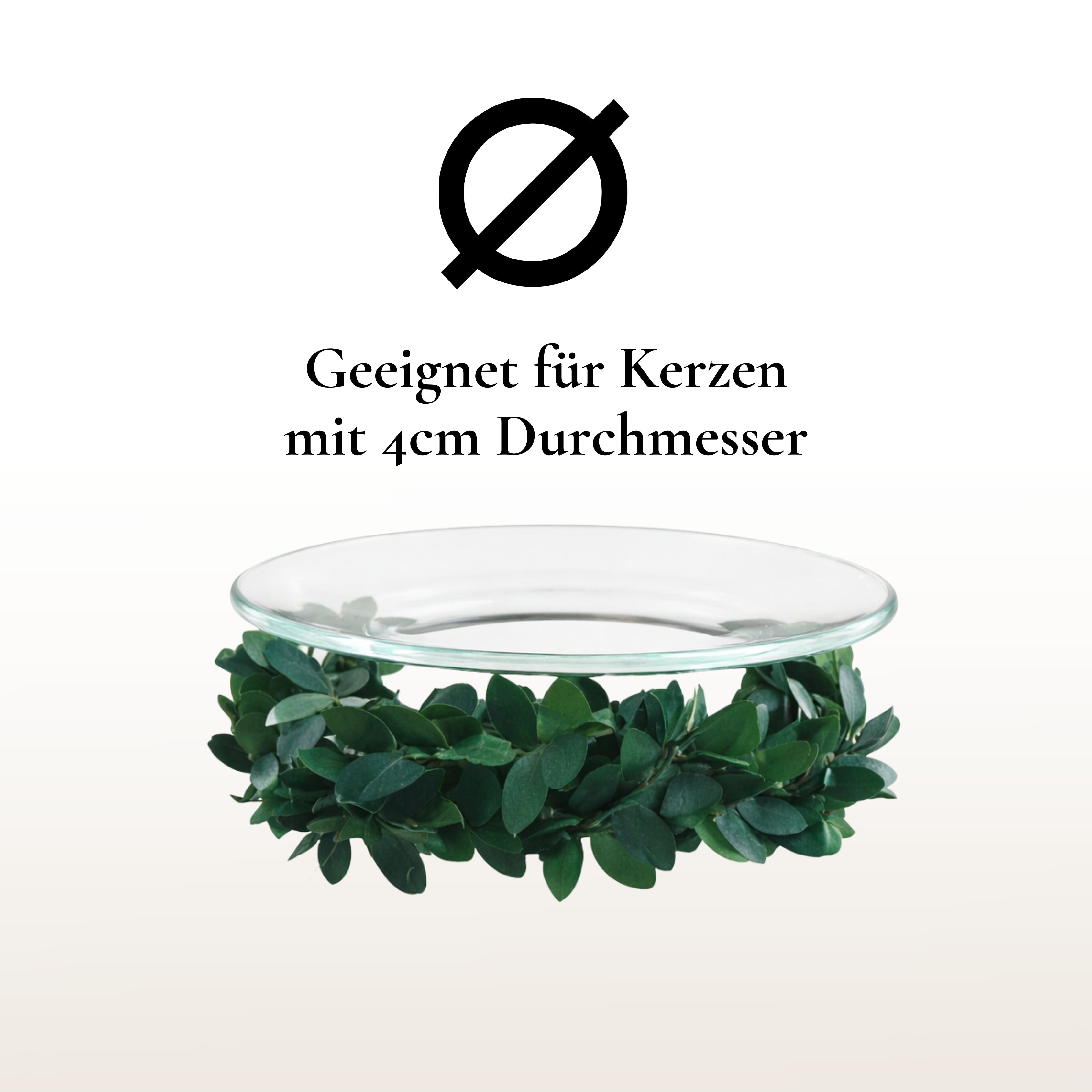 Tropfschutz für Kerzen Blätterkranz & Glas im Set - Kerzenzubehör