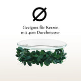 Tropfschutz für Kerzen Blätterkranz & Glas im Set - Kerzenzubehör