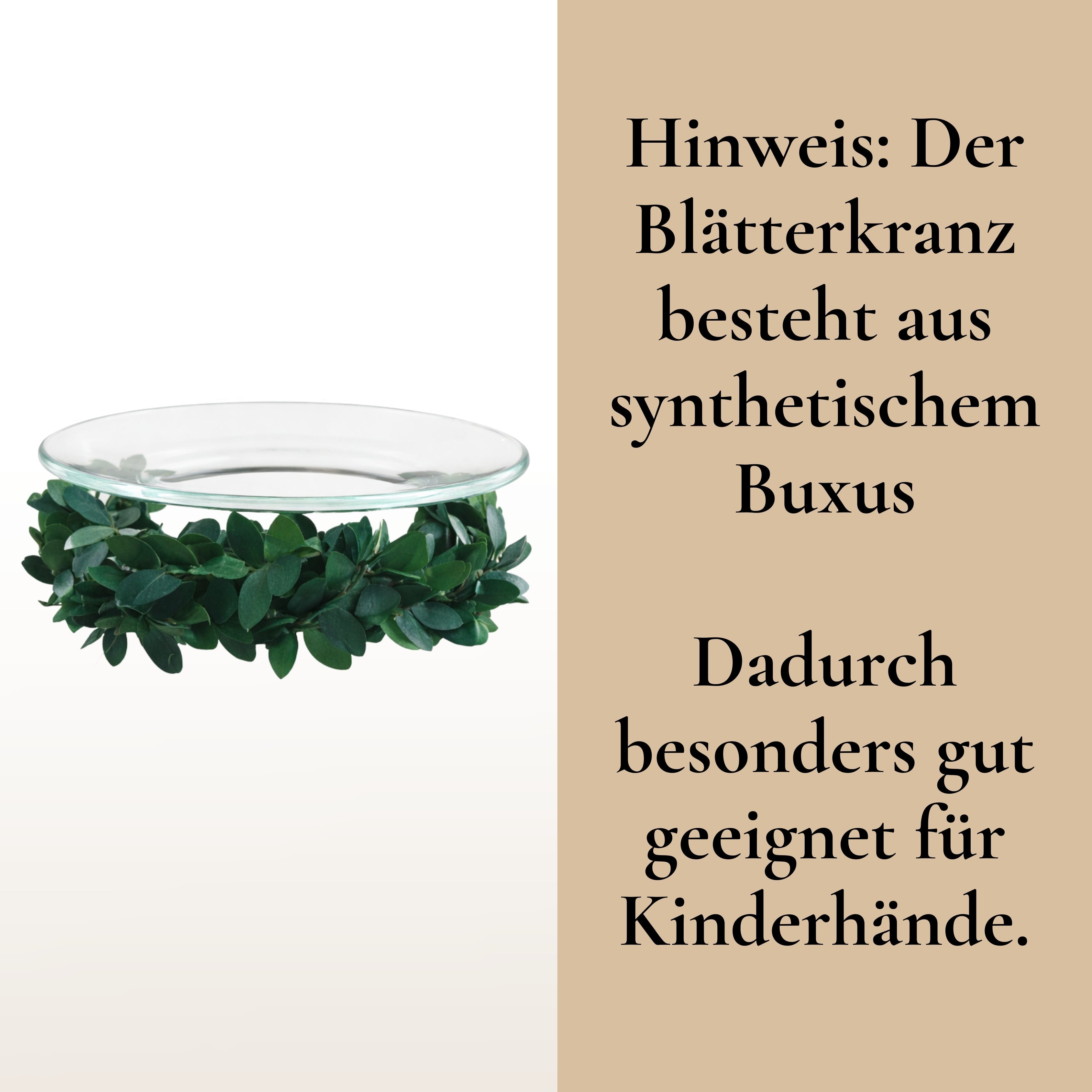 Tropfschutz für Kerzen Blätterkranz & Glas im Set - Kerzenzubehör