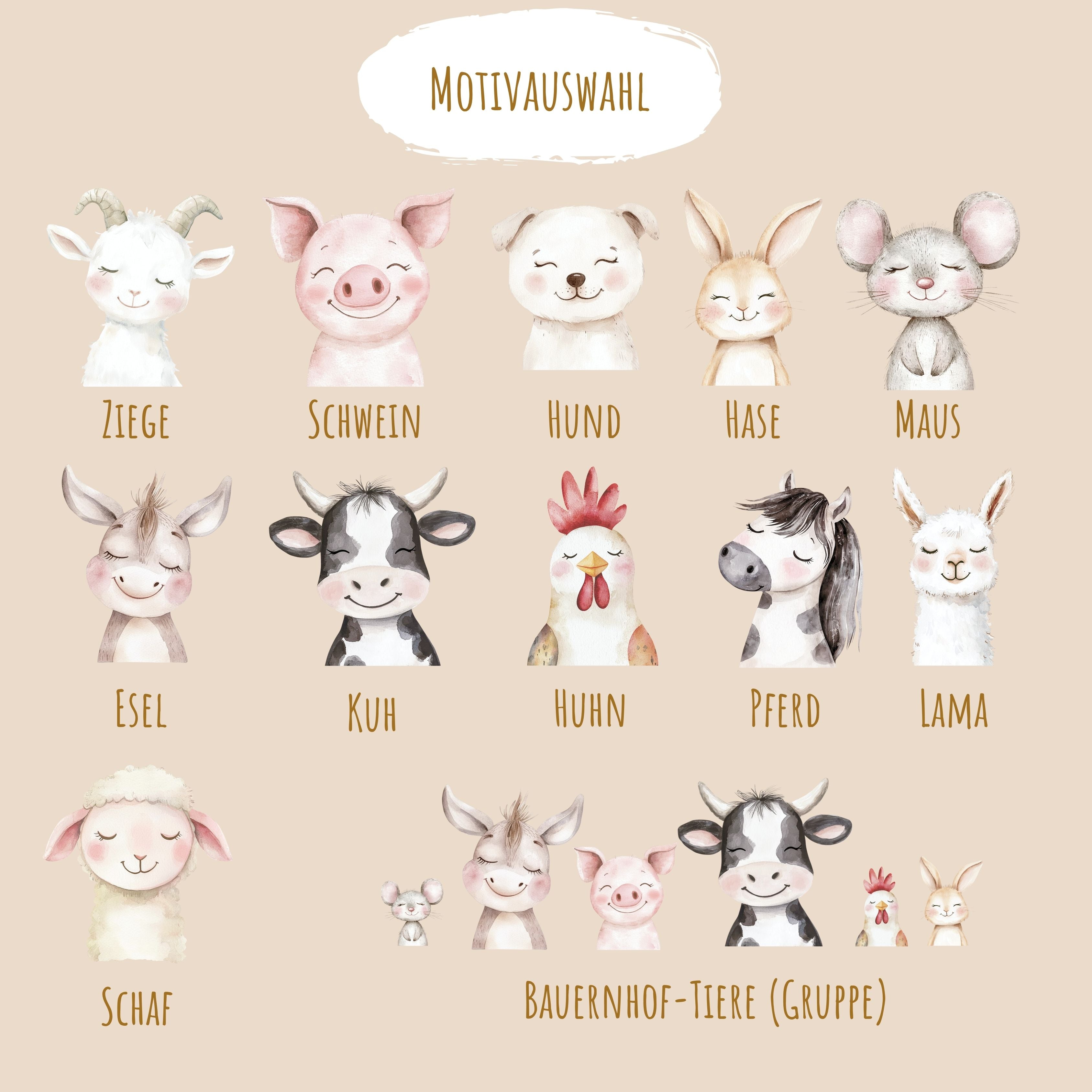 Erinnerungsbox Baby mit Deckel Bauernhof Tiere personalisiert – Ansicht 3