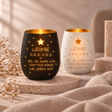 Trauerlicht aus Glas mit Gravur Sternenkind, personalisiert