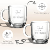 Glastasse mit Gravur – Ansicht 3