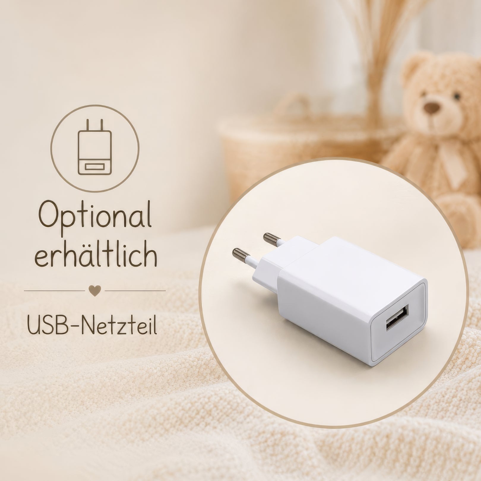 LED-Nachtlicht für Kinder mit Motiv Giraffe, Löwe, Elefant – Ansicht 7