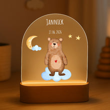 Charger l'image dans la galerie, Personalisiertes Nachtlicht für Babys mit Namen Datum  - Individuelle Geschenke Baby

