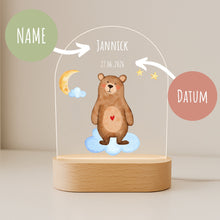 Charger l'image dans la galerie, Personalisiertes Nachtlicht für Babys mit Namen Datum  - Individuelle Geschenke Baby
