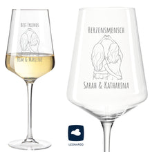Charger l&#39;image dans la galerie, Weinglas personalisiert mit Gravur Freundschaftsgeschenk
