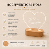 LED-Nachtlicht in Herzform mit Motiv Herz und Initialen – Ansicht 5