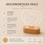 LED-Nachtlicht in Herzform mit Motiv Blumenherz – Ansicht 5