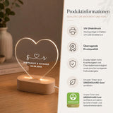 LED-Nachtlicht in Herzform mit Motiv Herz und Initialen – Ansicht 7