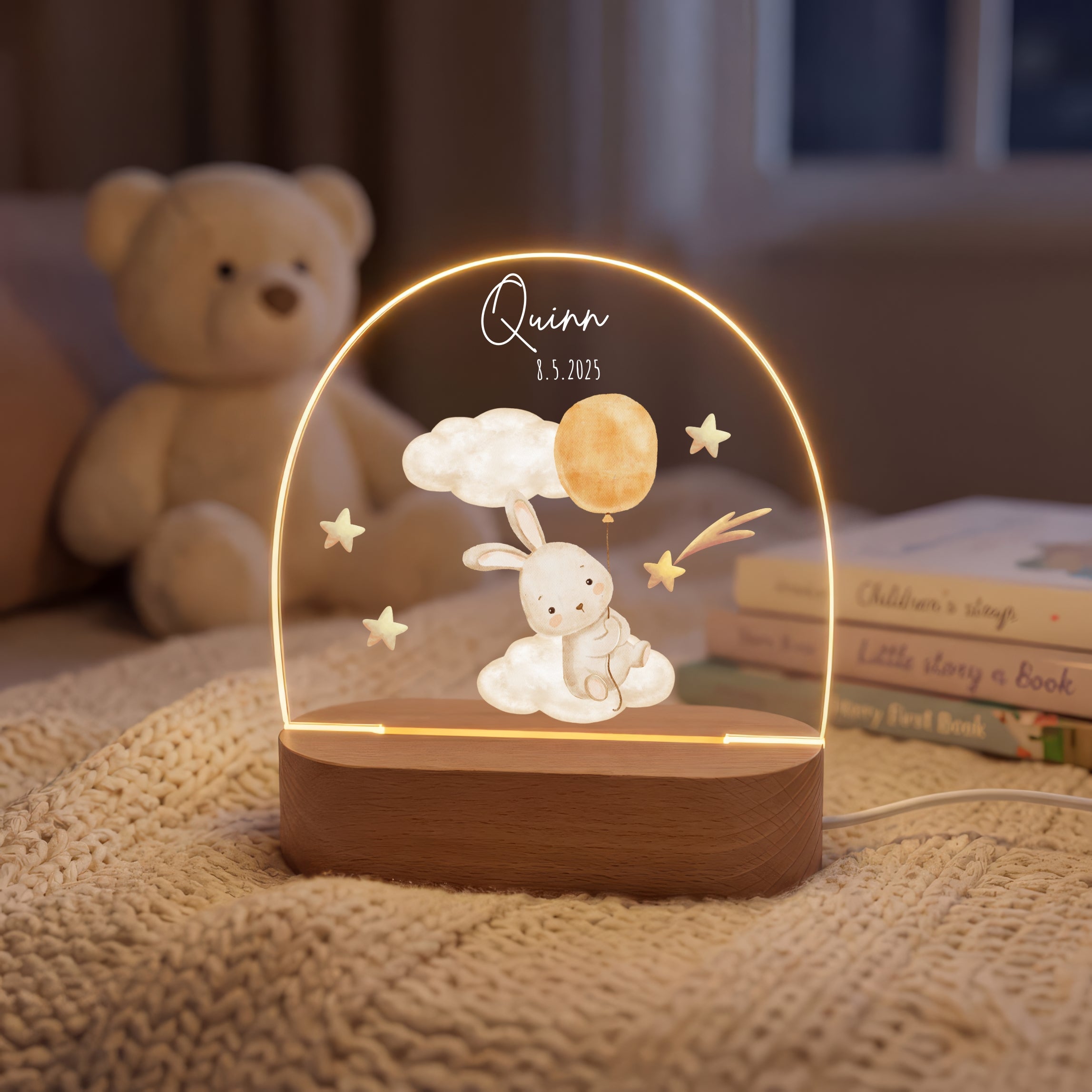 LED-Nachtlicht für Kinder mit Motiv Hase – Ansicht 4