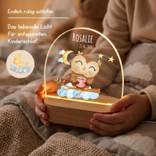 Charger l'image dans la galerie, Personalisiertes Nachtlicht für Babys mit Namen Datum Eule - Individuelle Geschenke Baby
