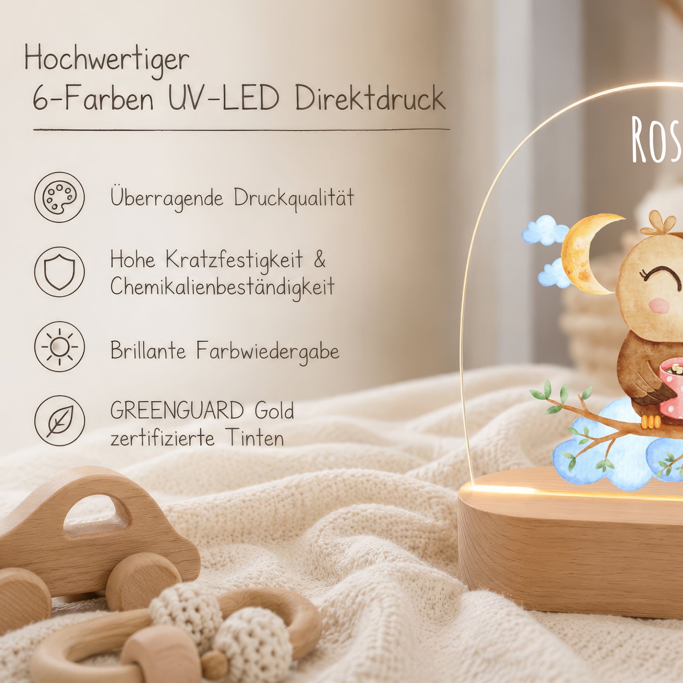 LED-Nachtlicht für Kinder mit Motiv Eule – Ansicht 5