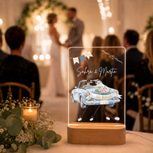 Lade das Bild in den Galerie-Viewer, VILLA ROSA LOTTA Geldgeschenk Hochzeit personalisiert – LED-Nachtlicht
