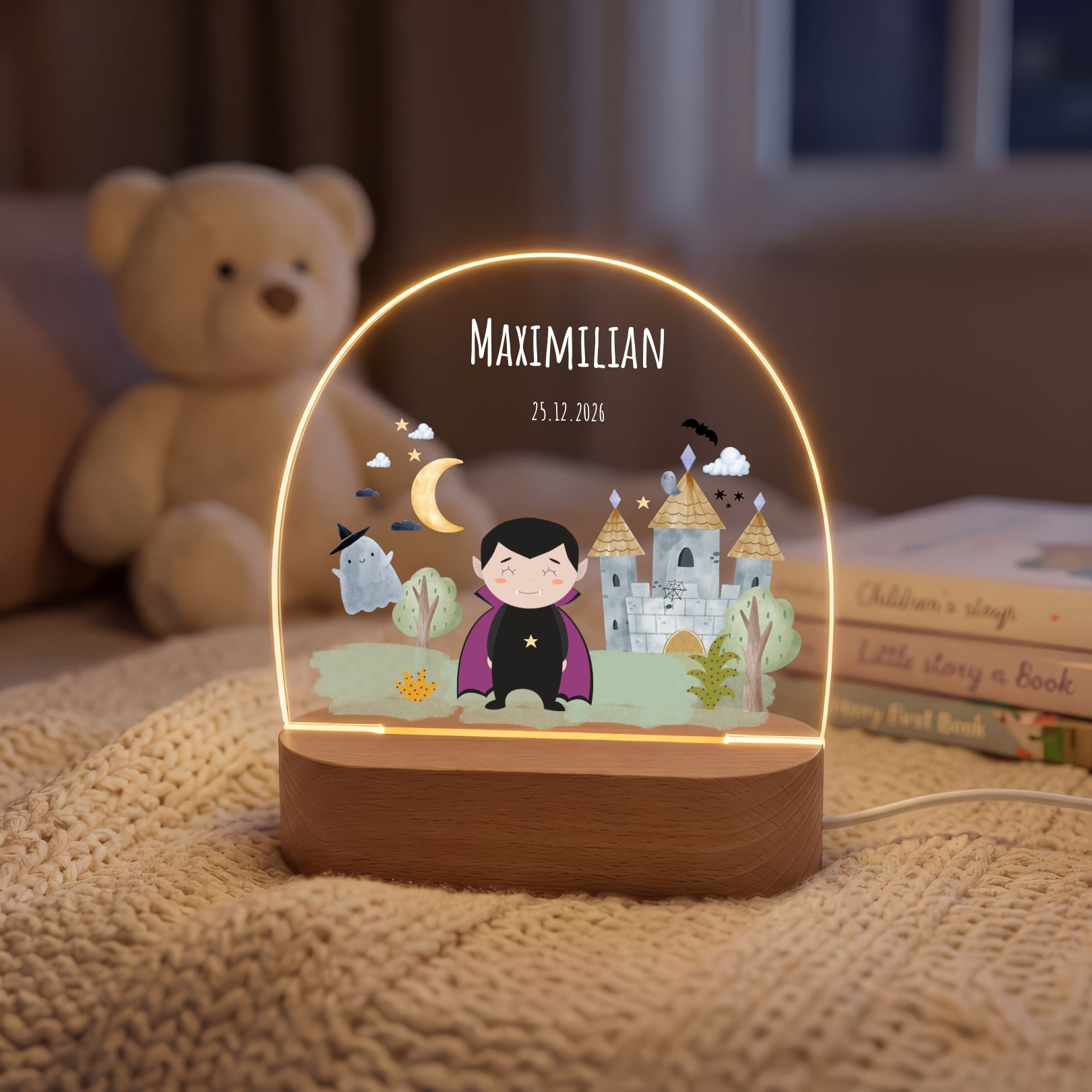 LED-Nachtlicht für Kinder mit Motiv Vampir – Ansicht 4