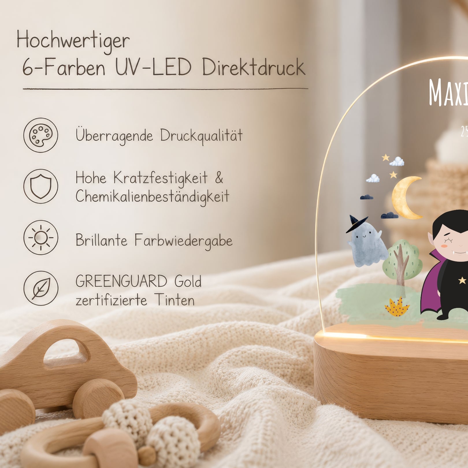 LED-Nachtlicht für Kinder mit Motiv Vampir – Ansicht 5