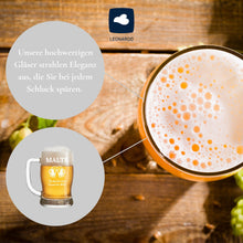 Charger l&#39;image dans la galerie, Bierglas mit Gravur Leonardo - Personalisiertes Geburtstagsgeschenk für Männer
