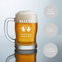 Charger l&#39;image dans la galerie, Bierglas mit Gravur Leonardo - Personalisiertes Geburtstagsgeschenk für Männer
