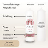 Taufkerze Regenbogen Blumen rosa – Ansicht 4