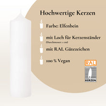 Lade das Bild in den Galerie-Viewer, Taufkerze Berge Symbole blau – Ansicht 6
