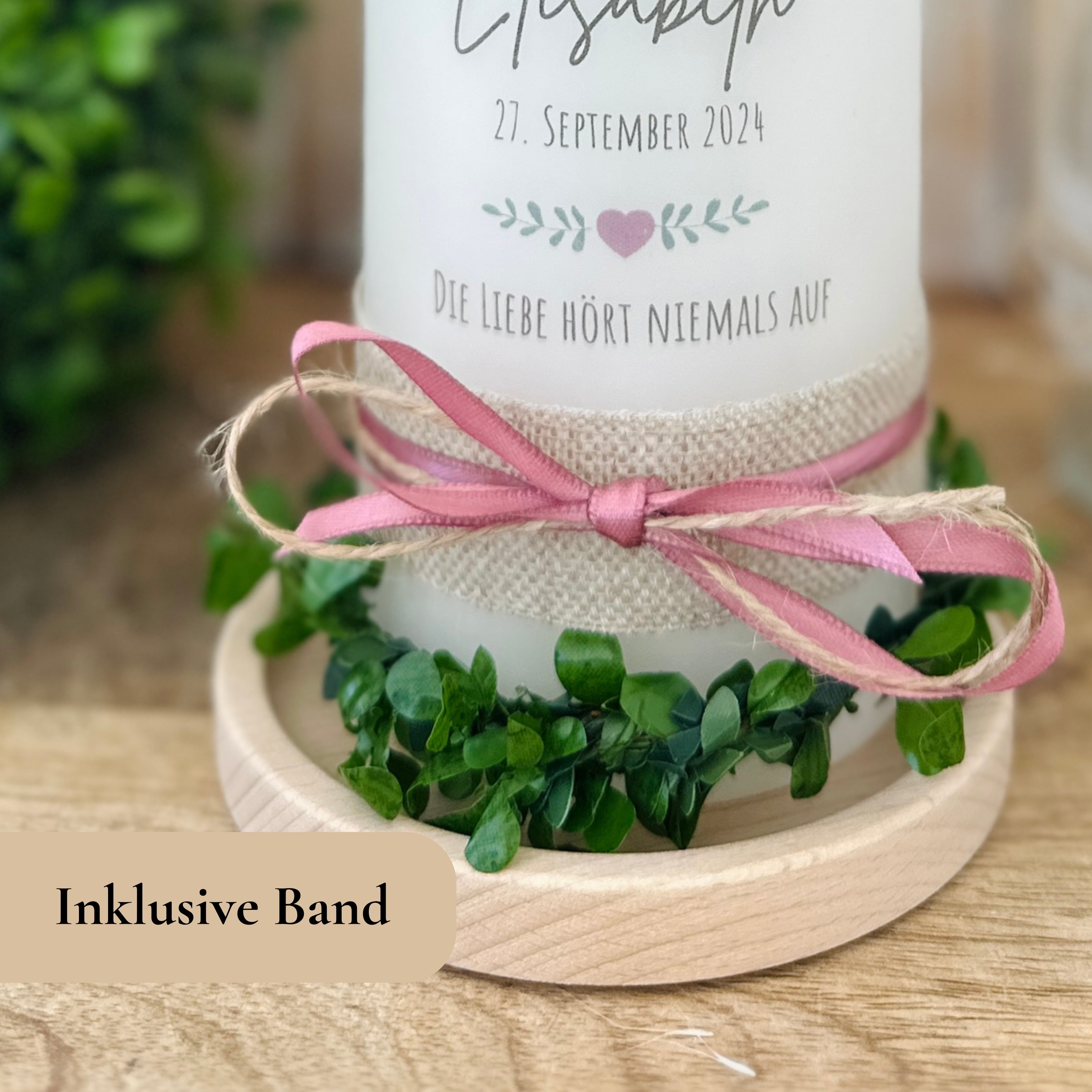 Taufkerze Wal Symbole blau – Ansicht 5