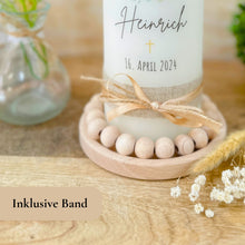 Lade das Bild in den Galerie-Viewer, Taufkerze &quot;Heinrich&quot; Eukalyptuskranz - personalisiert
